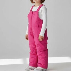 London Fog Kids Hot Pink Snow Bibs